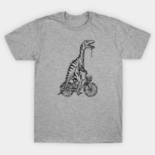 SEEMBO Dinosaur Cycling Bicycle Bicycling Biking Riding Bike T-Shirt